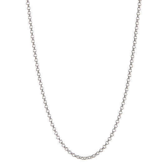 2.2mm High-Polished .925 Sterling Silver (Nickel Free) Round Rolo Chain Necklace, 7'-30' + Jewelry Cloth & Pouch (SKU: SS-ROL2)