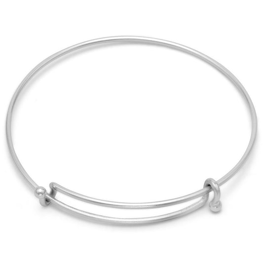 Blank Expandable Wire Bangle Bracelet 8 - 9.8 inch + Polishing Cloth