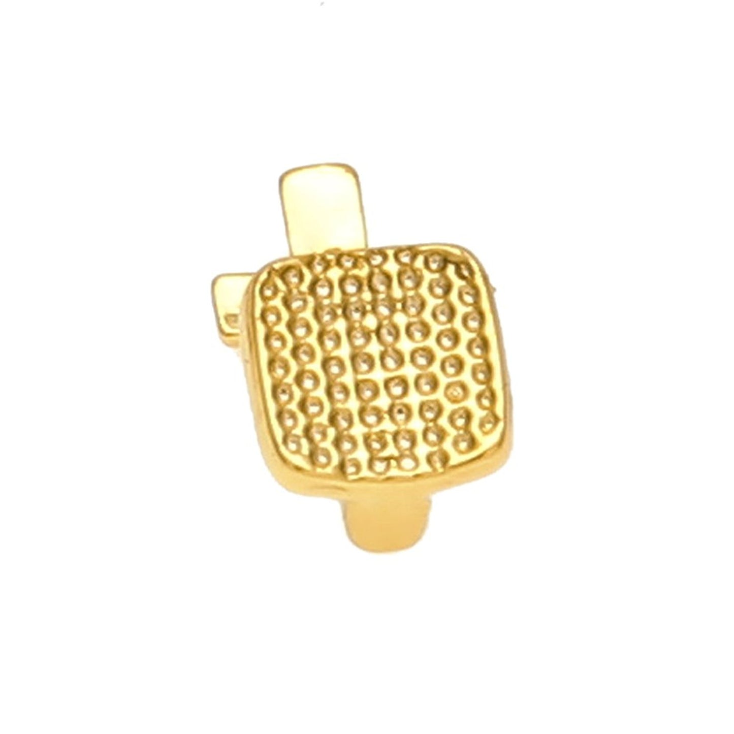 14k Yellow Gold Plated Cross Single Tooth Cap Grill