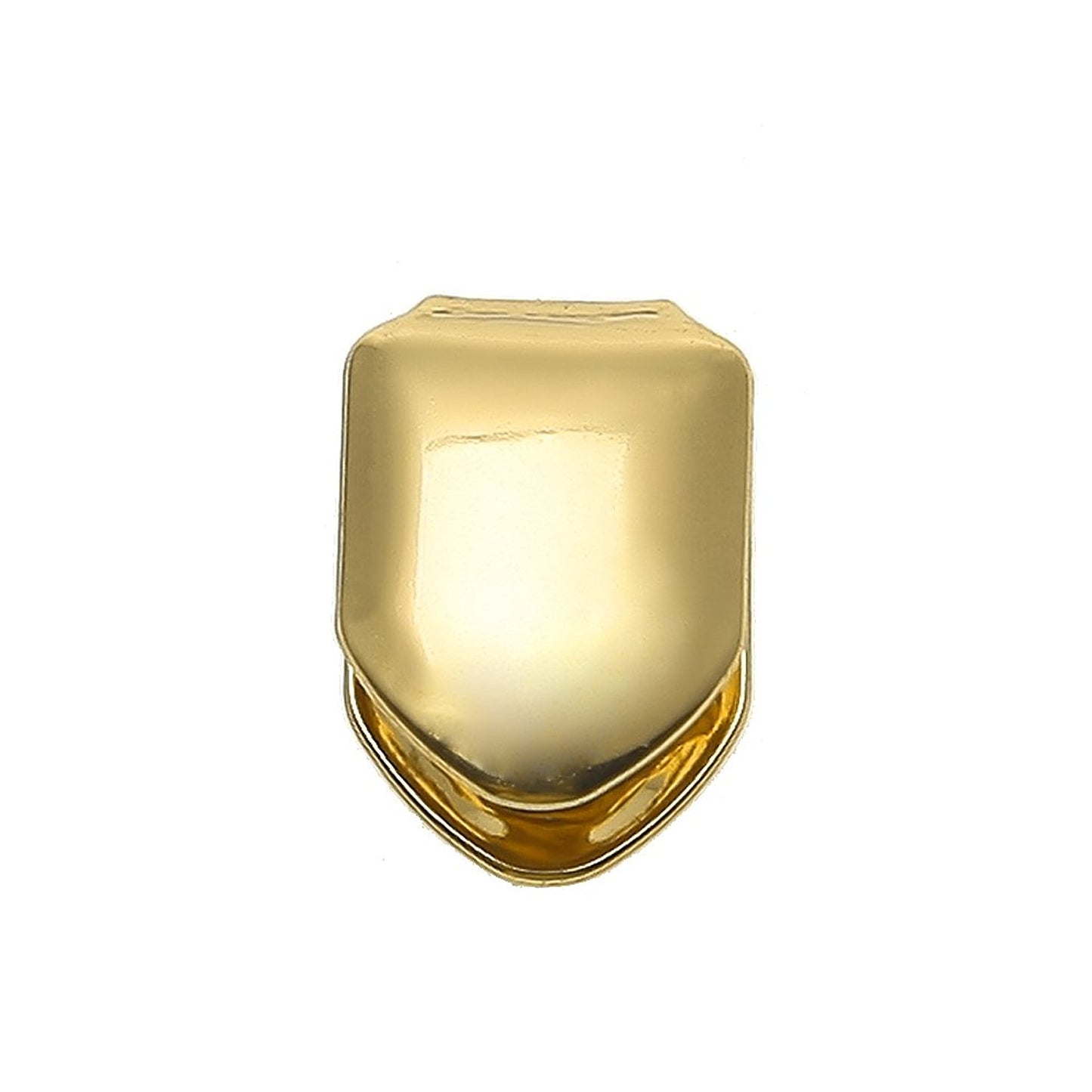 14k Yellow Gold Plated Plain Single Tooth Cap Grill