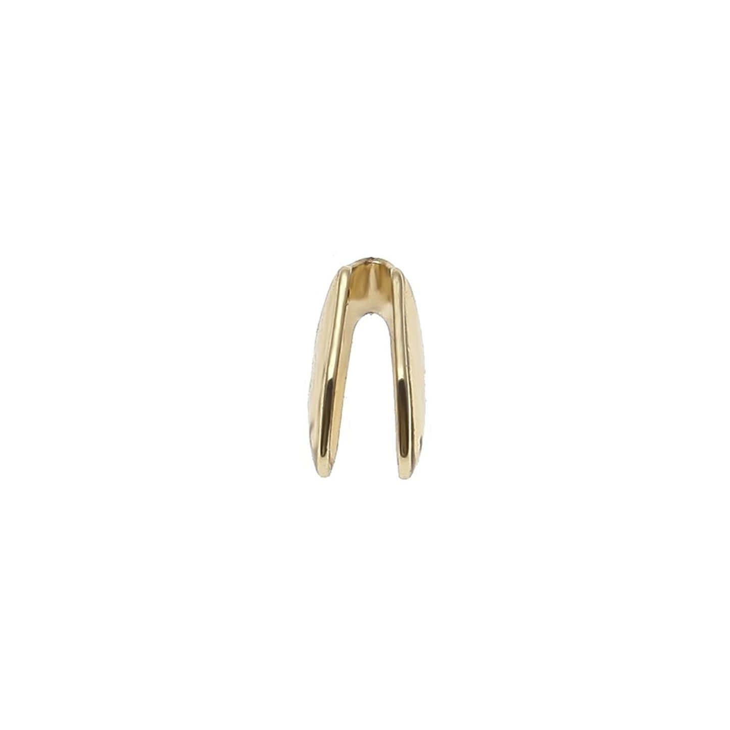 14k Yellow Gold Plated Plain Single Tooth Cap Grill