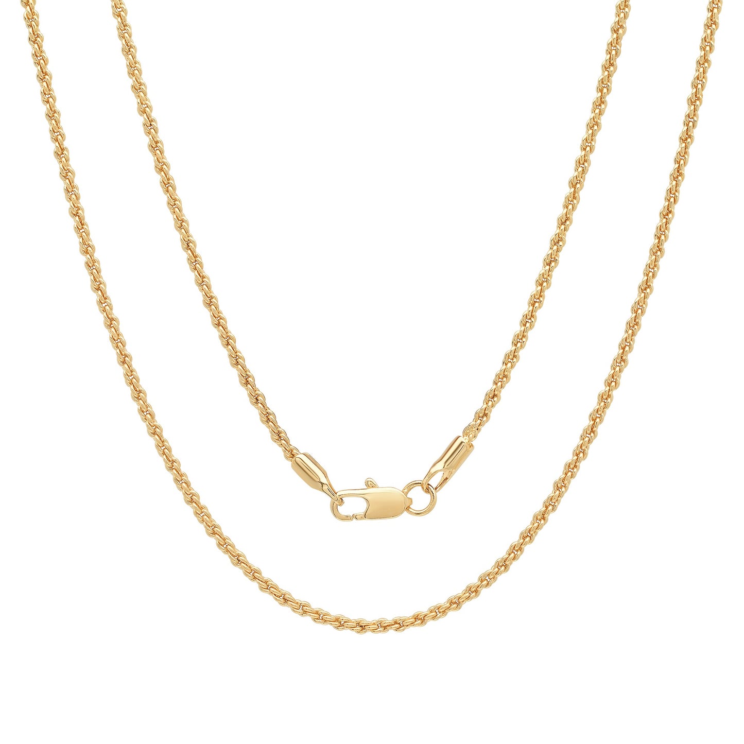 14K Gold Heavy Plated Chunky Nugget Textured Rectangular Pendant + Chain Necklace Choose Style (Rope, Figaro, or Curb) Set