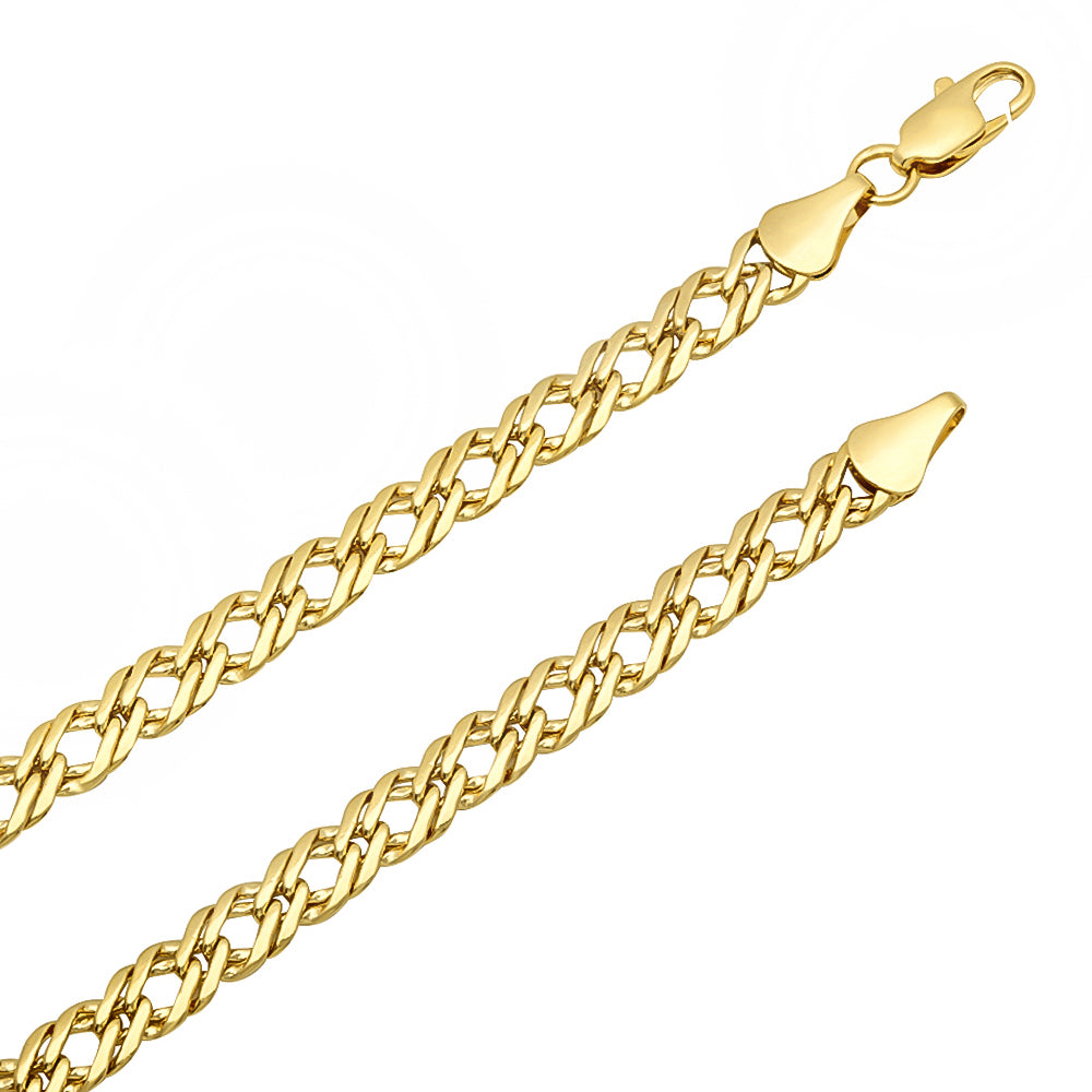 5mm-7mm 14k Gold Plated Venetian Chain Necklace or Bracelet 7-36" Made in USA