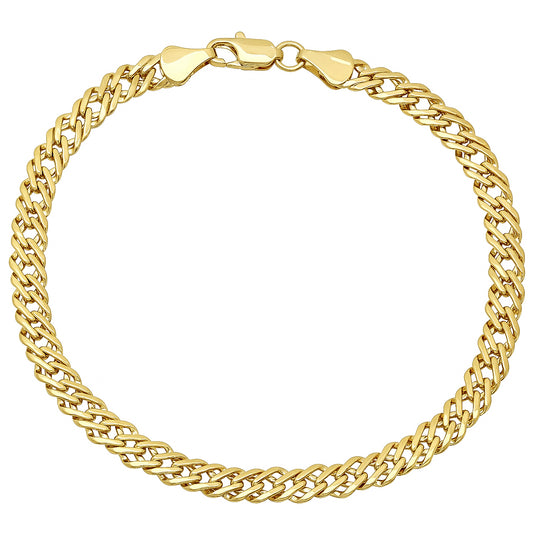 5mm-7mm 14k Gold Plated Venetian Chain Bracelet 7-9" Made in USA (SKU: GL-VENITIAN-BRACELETS)