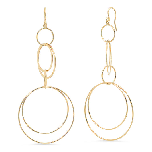 14k Yellow Gold Plated Drop Earrings (SKU: GL-ER1018)