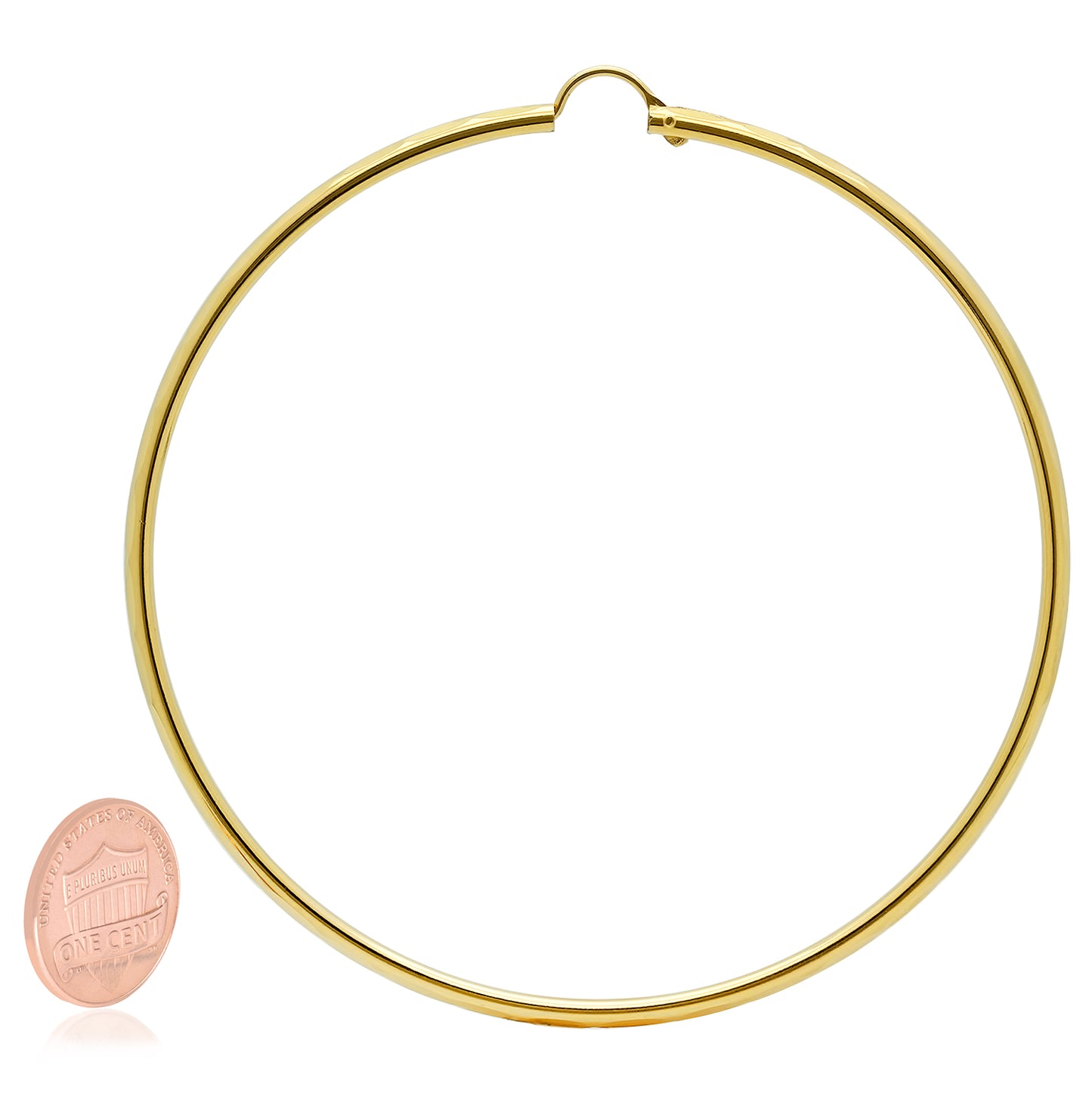 Gold Plated Round Hoop Earrings w/Etched Design