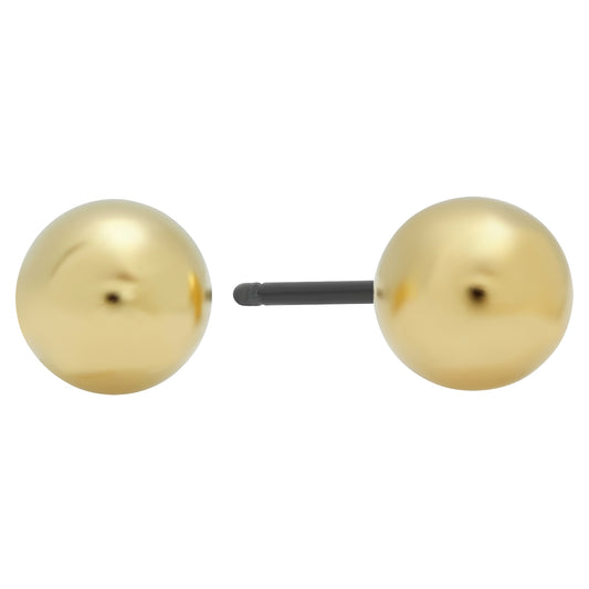 5mm Yellow Gold Plated Ball Stud Earrings