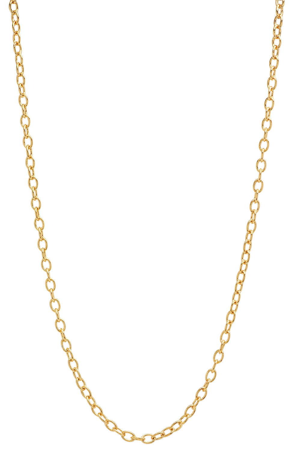 3mm 24k Yellow Gold Plated Cable Chain Necklace