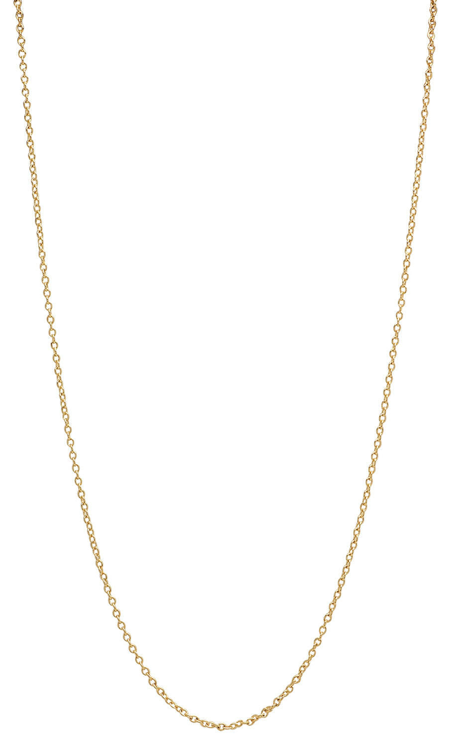 1.3mm 24k Yellow Gold Plated Cable Chain Necklace