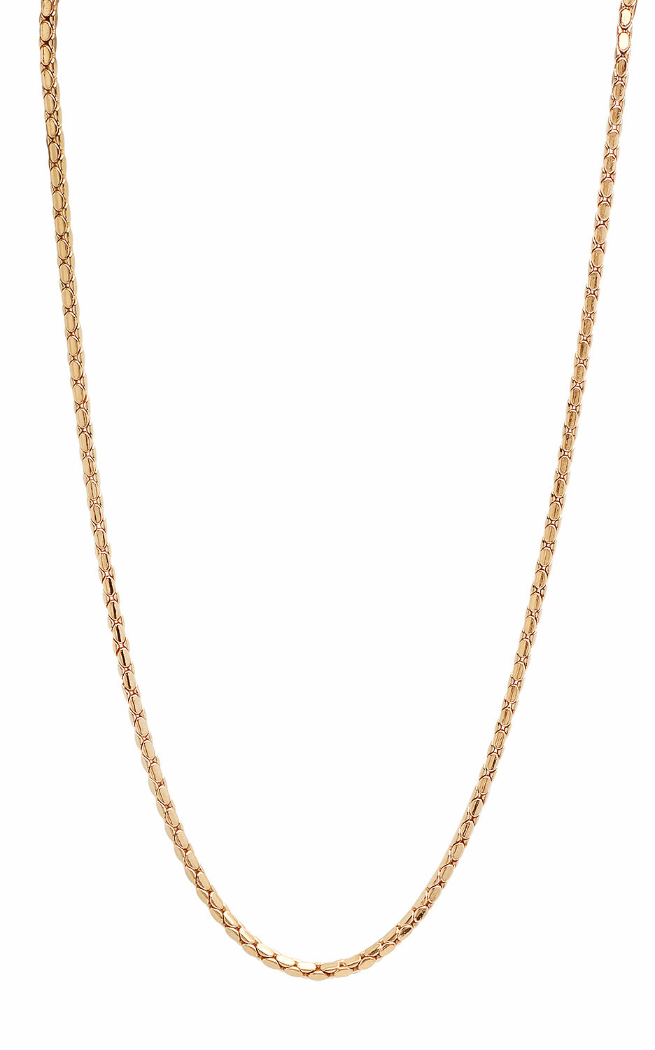 2.1mm 14k Yellow Gold Plated Round Snake Chain Necklace + Gift Box