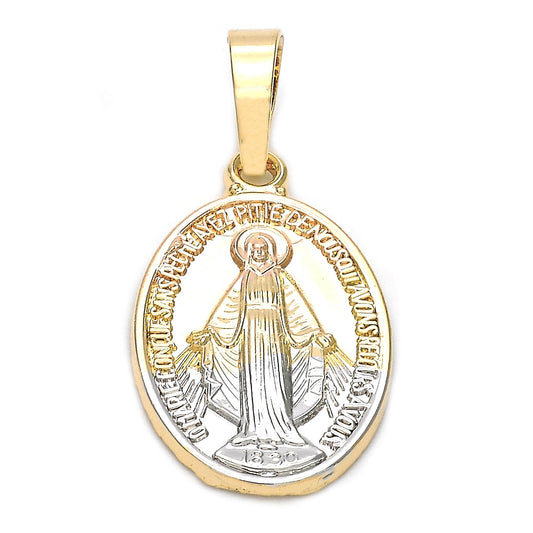 14k Yellow Gold Plated Type Type Type Pendant, 32mm x 15.5mm (¼ inches' x ⅗ inches')