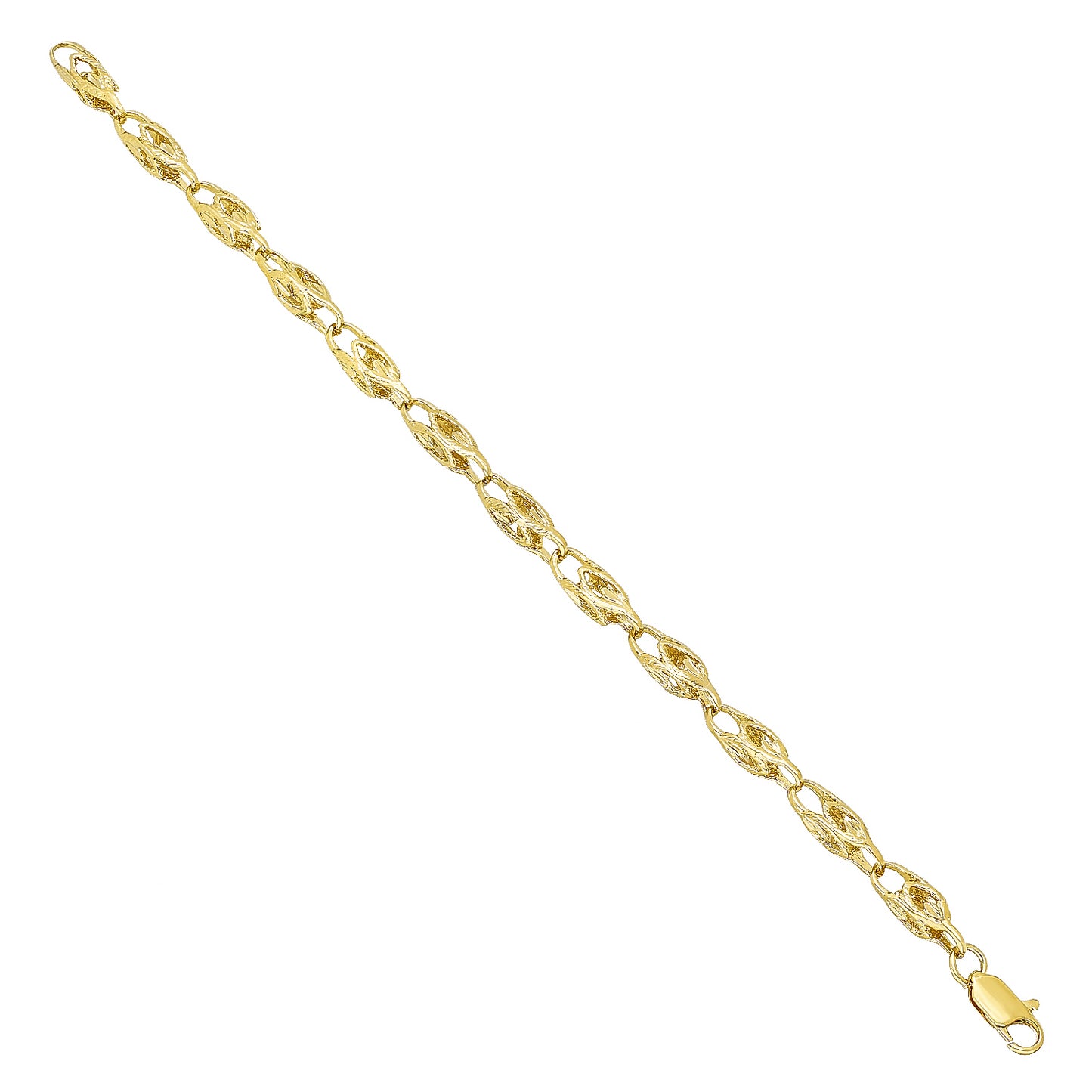 6mm 14k Yellow Gold Plated Hollow Chain Necklace