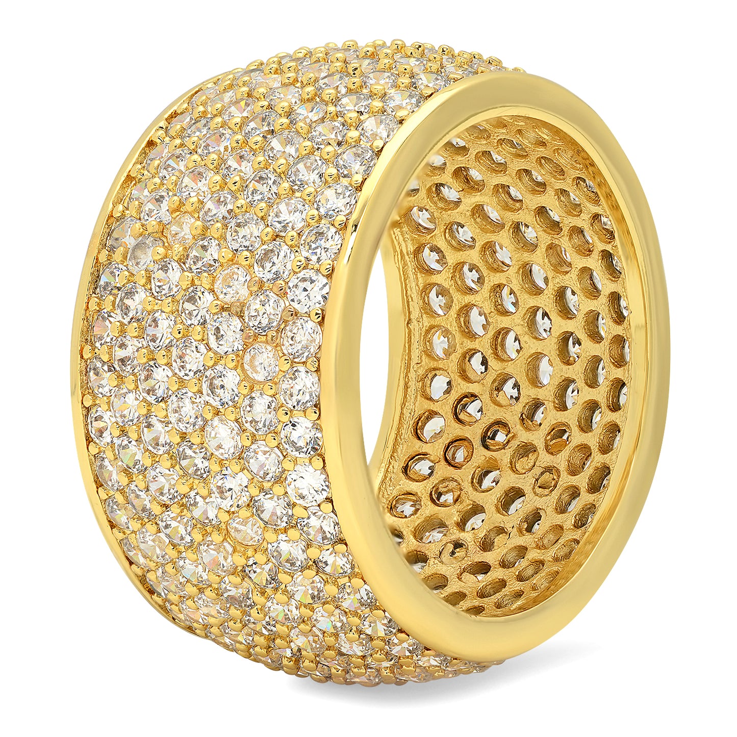 Gold Plated Micropave CZ Ring