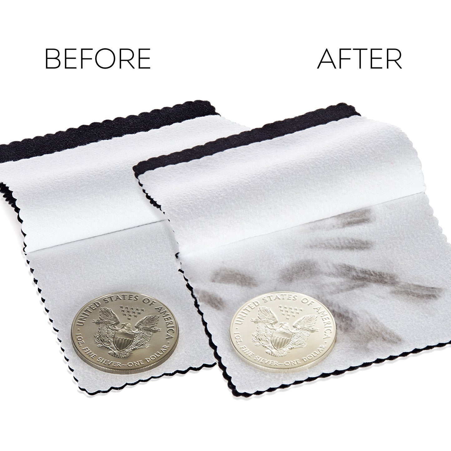 Travel Size Microfiber Jewelry Cleaning & Polishing Cloth w/Dual Layers Available in 1,2,3,6 Packs