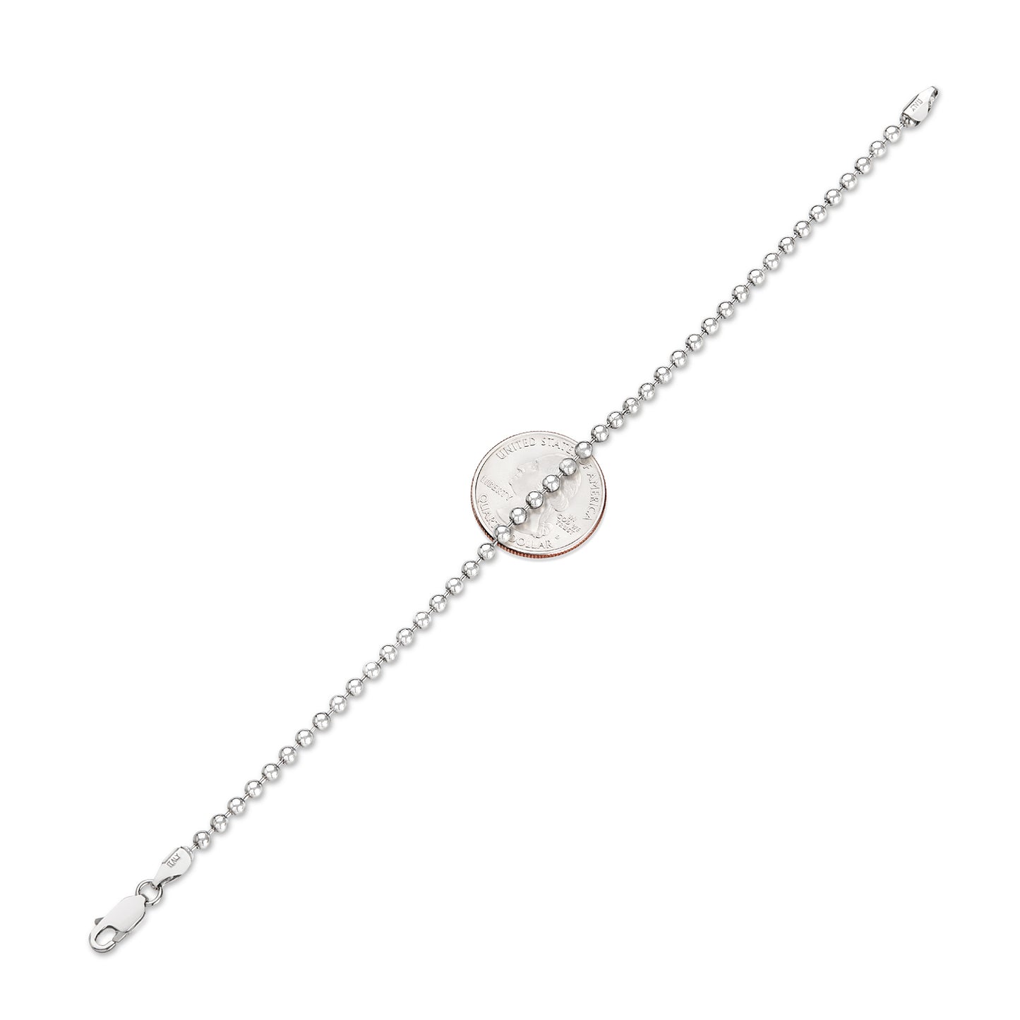 3mm Oxidized .925 Sterling Silver Silver Military Ball Chain Necklace