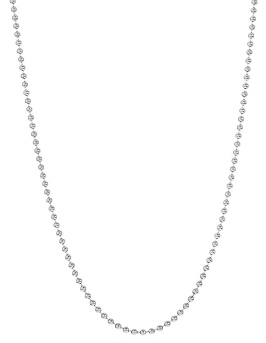 3mm Oxidized .925 Sterling Silver Silver Military Ball Chain Necklace