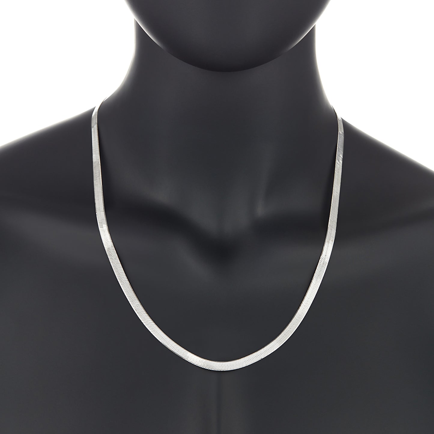 3mm-14mm Solid .925 Sterling Silver Flat Herringbone Chain Necklace or Bracelet 7-30" Made in Italy