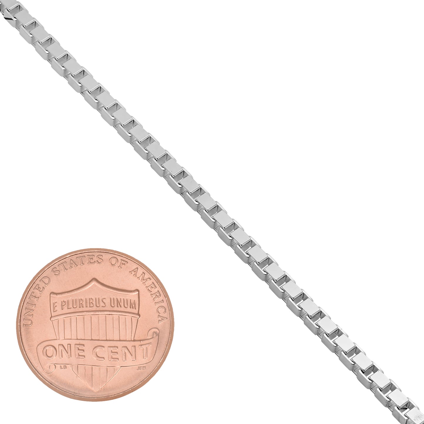 1mm-4mm Solid .925 Sterling Silver Square Box Chain Necklace or Bracelet