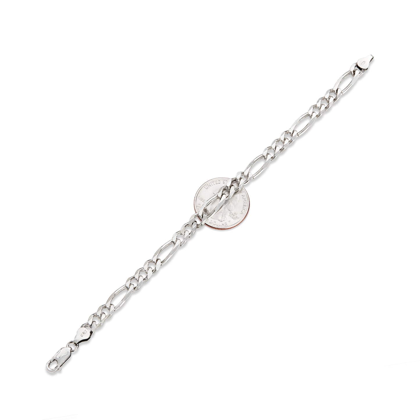 Men's 7mm Solid .925 Sterling Silver Flat Mariner Chain Necklace