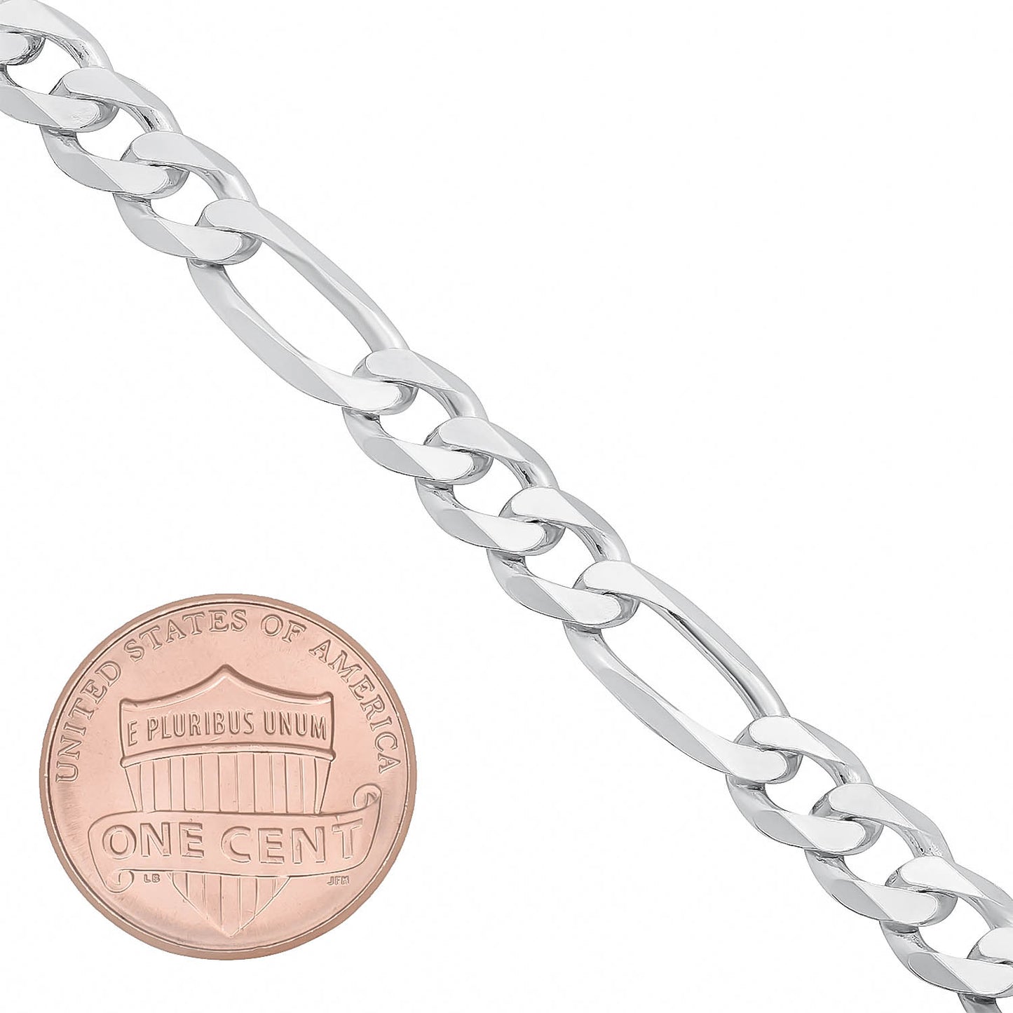 Men's 7mm Solid .925 Sterling Silver Flat Mariner Chain Necklace