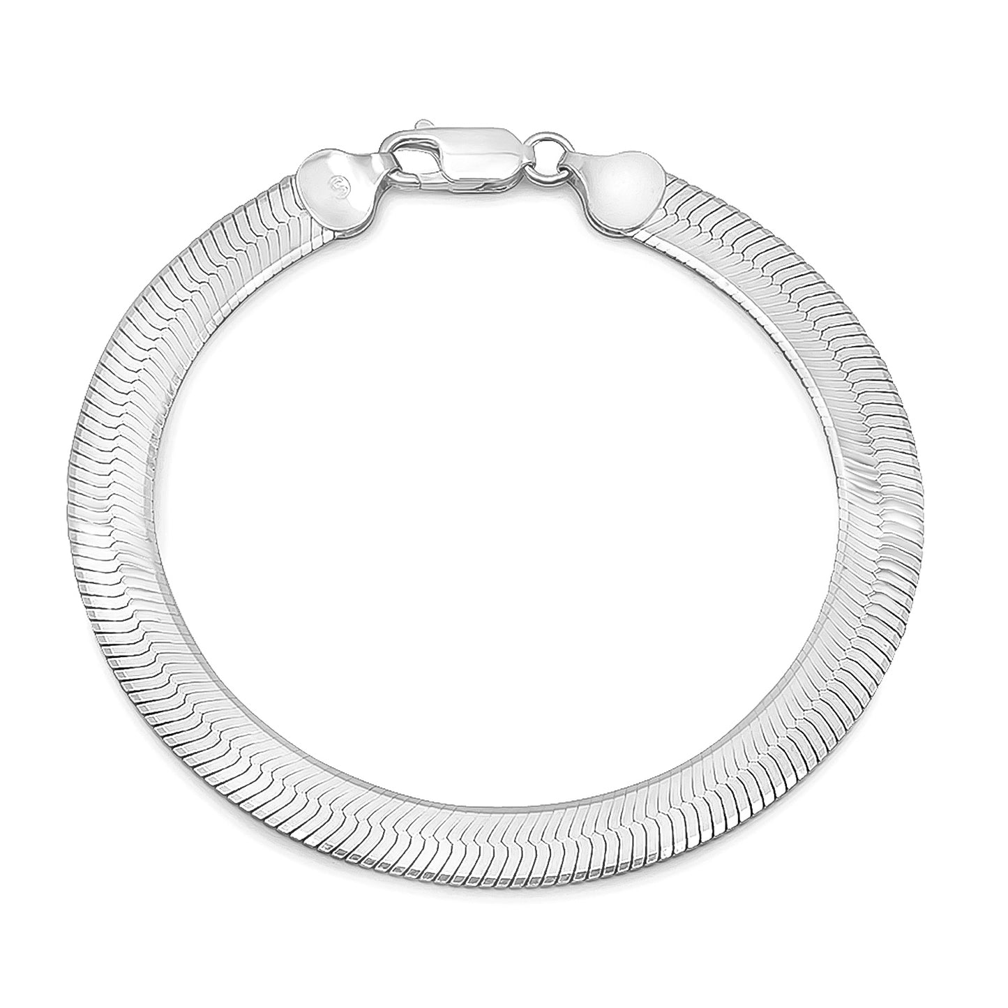 3mm-14mm Solid .925 Sterling Silver Flat Herringbone Chain Necklace or Bracelet 7-30" Made in Italy