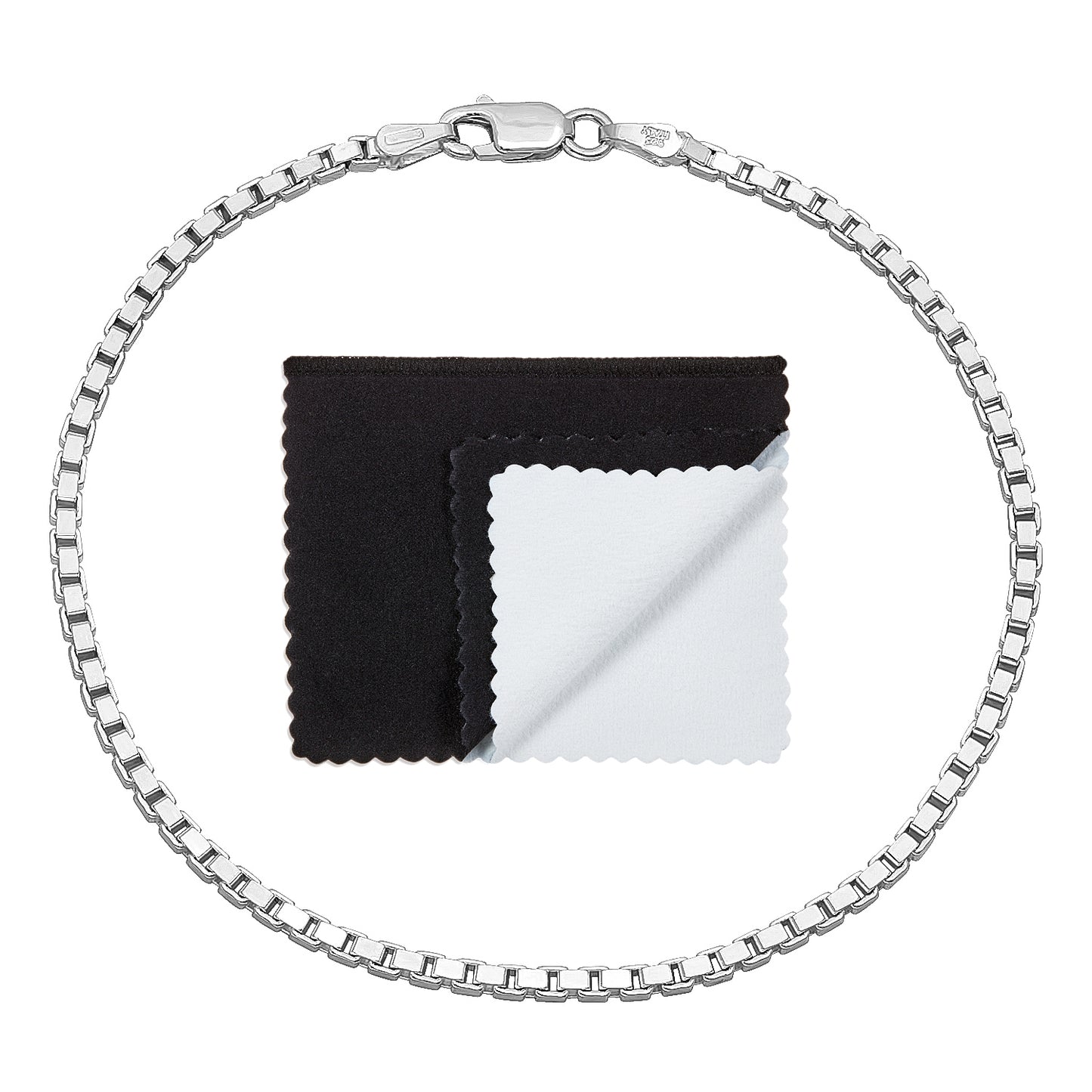 1mm-4mm Solid .925 Sterling Silver Square Box Chain Necklace or Bracelet