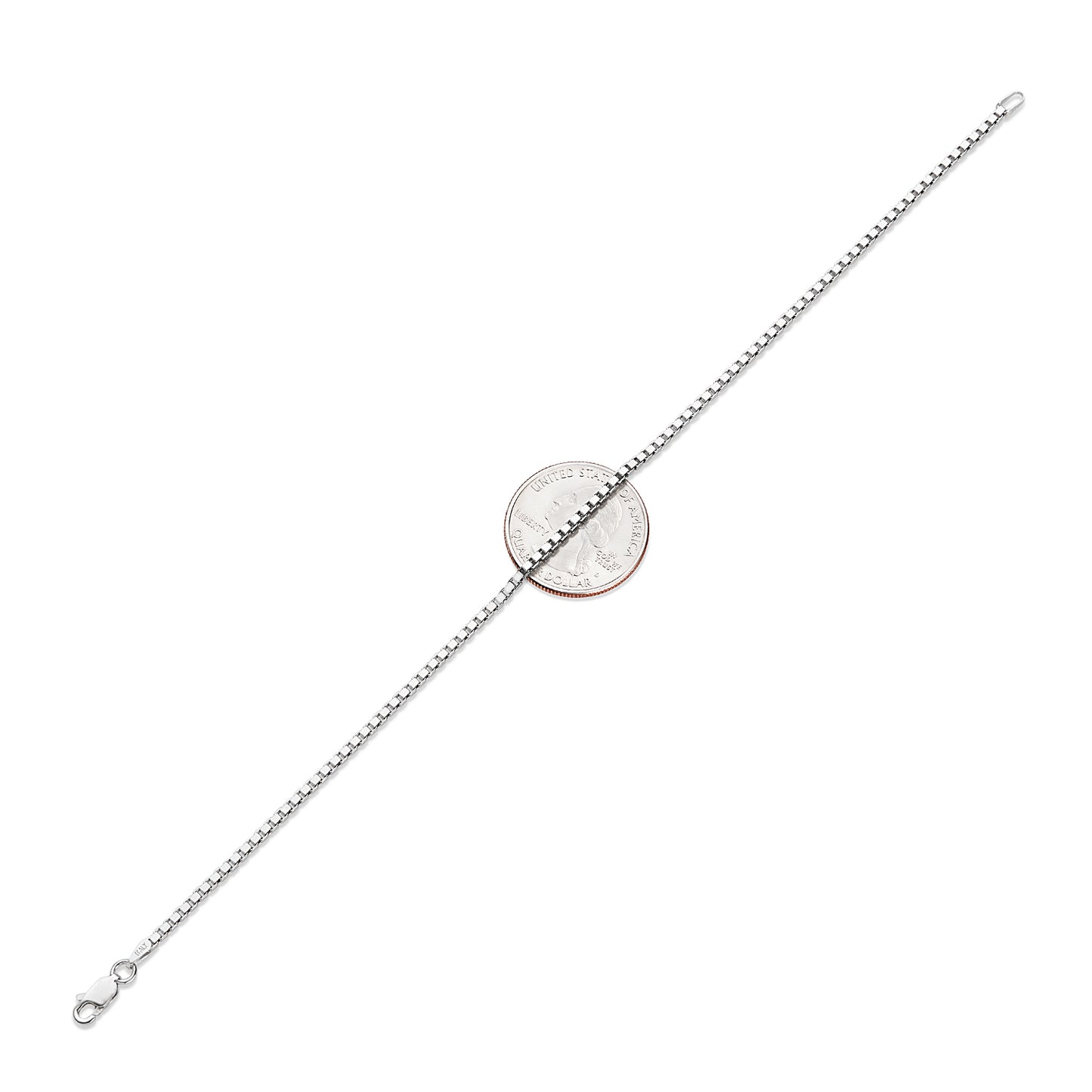 1mm-4mm Solid .925 Sterling Silver Square Box Chain Necklace or Bracelet