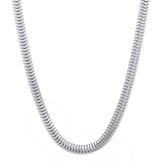 4mm Solid .925 Sterling Silver Round Snake Chain Necklace + Gift Box