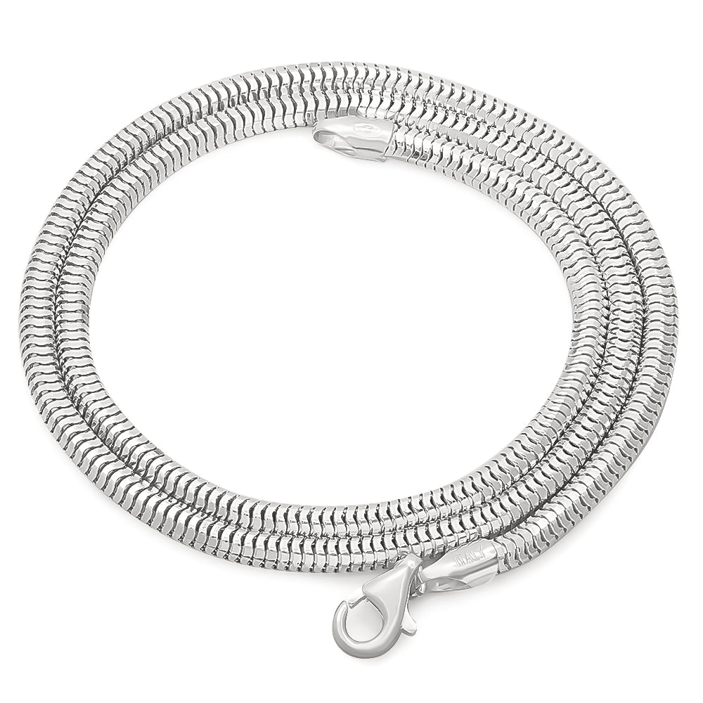 4mm Solid .925 Sterling Silver Round Snake Chain Necklace