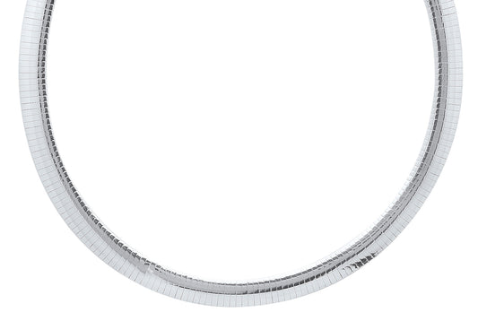 Women's 2mm-9mm Solid .925 Sterling Silver Omega Link Chain Necklace or Bracelet 7-20" Made in Italy