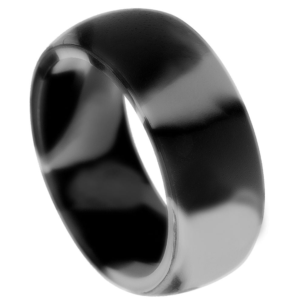 9mm Wide Silicone Grey Band Ring