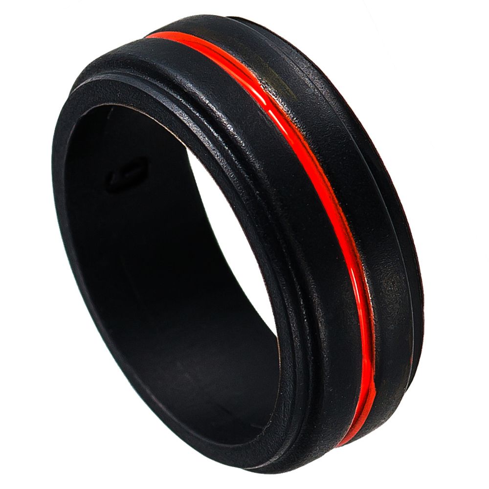 8mm Silicone Red Band Ring