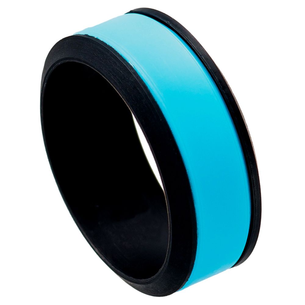 9mm Wide Silicone Blue Band Ring