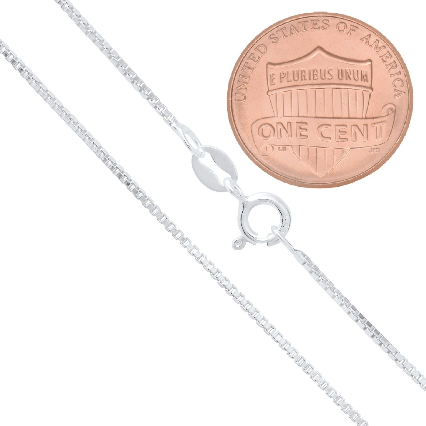 1mm-4mm Solid .925 Sterling Silver Square Box Chain Necklace or Bracelet