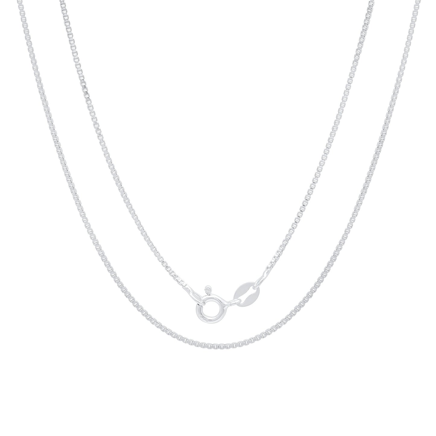 1mm-4mm Solid .925 Sterling Silver Square Box Chain Necklace or Bracelet