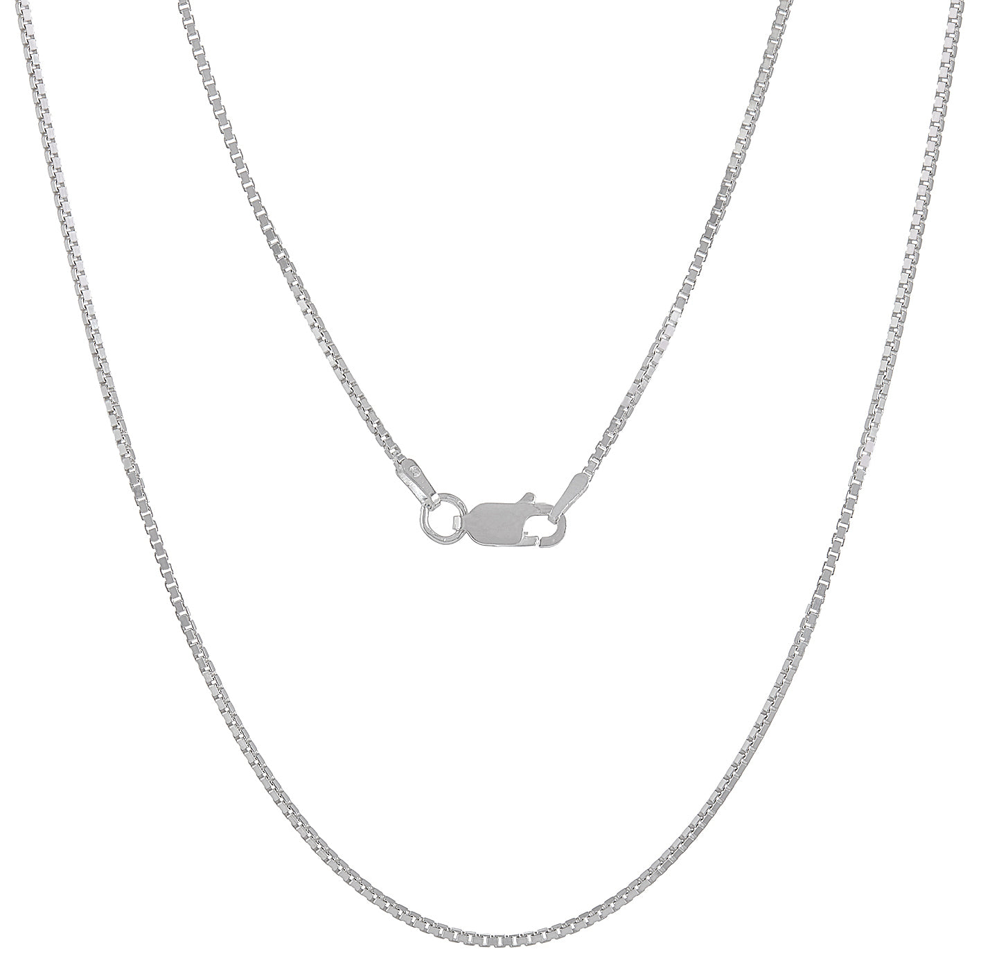 1mm-4mm Solid .925 Sterling Silver Square Box Chain Necklace or Bracelet