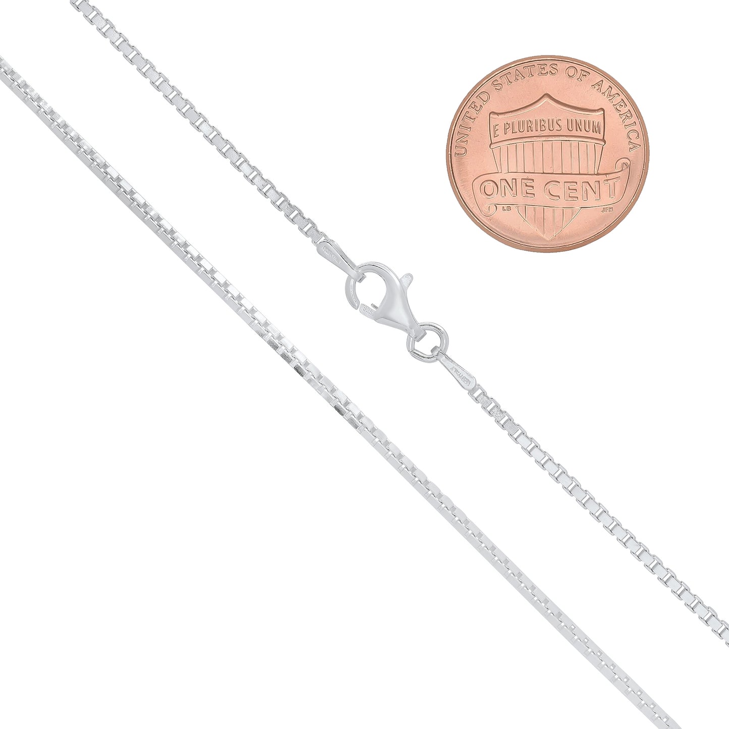 1mm-4mm Solid .925 Sterling Silver Square Box Chain Necklace or Bracelet