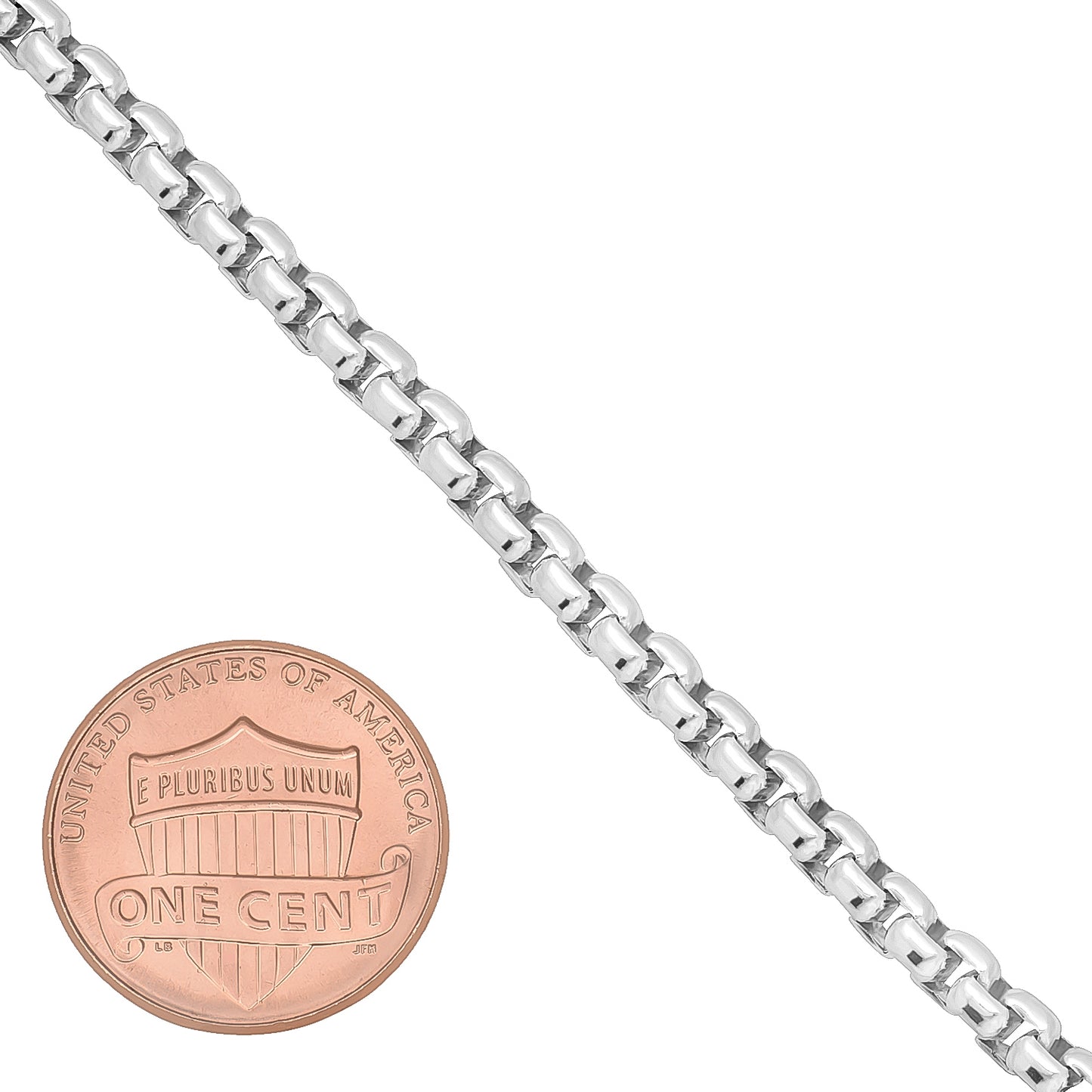 1mm-2mm Solid .925 Sterling Silver Square Box Chain Anklet