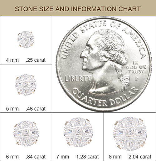 Sterling Silver Italian Crafted Round Pattern Of Simulated Diamond CZ Stud Earrings + Polishing Cloth (SKU: SS-ER2282)