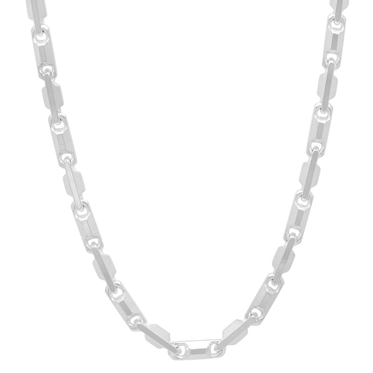 3.3mm Solid .925 Sterling Silver Round Heshe Chain Necklace