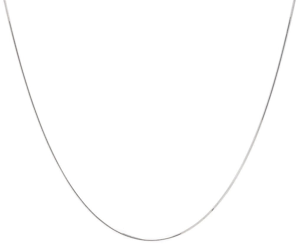 0.8mm Solid .925 Sterling Silver Round Snake Chain Necklace