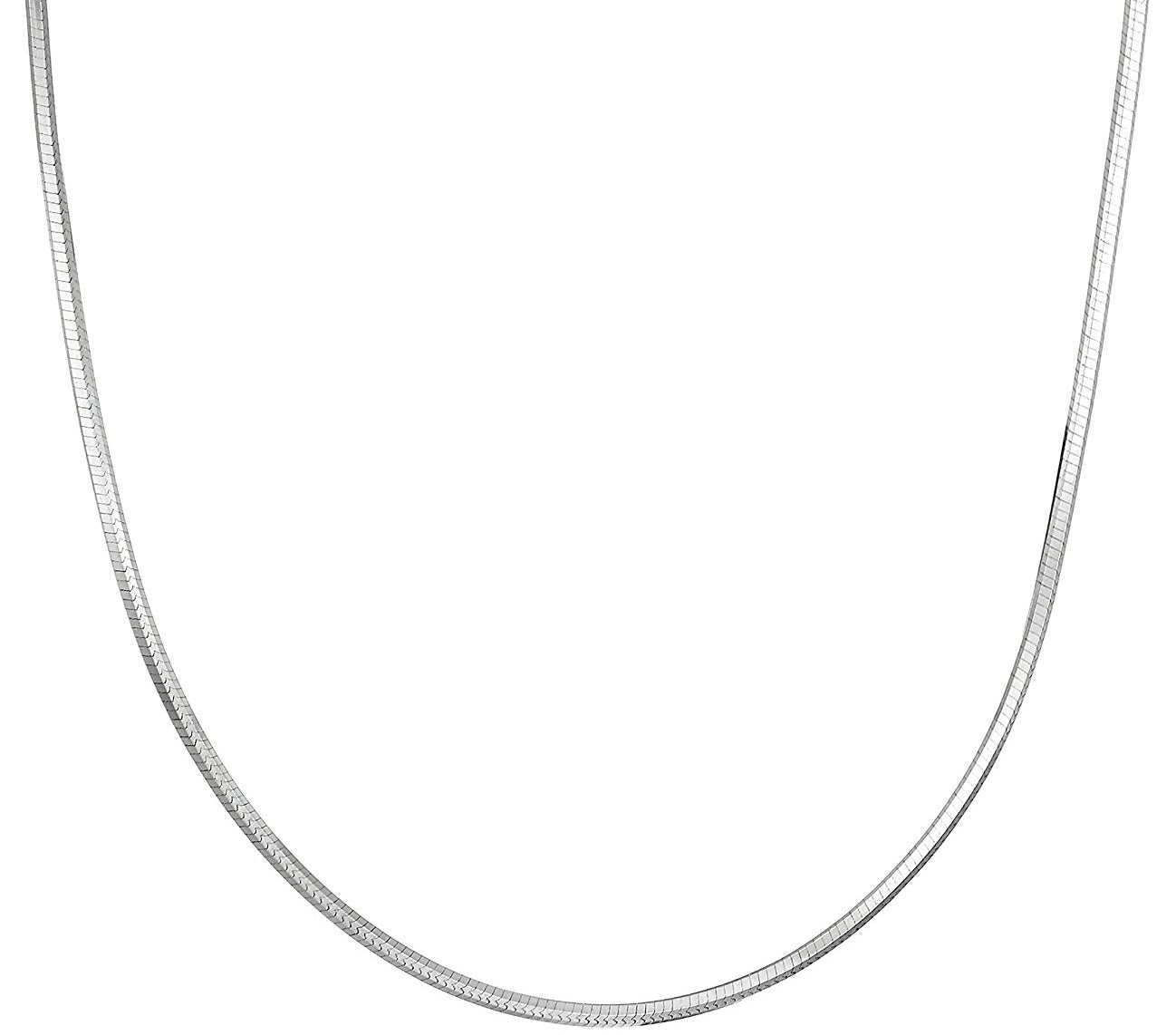 0.9mm Solid .925 Sterling Silver Round Snake Chain Necklace