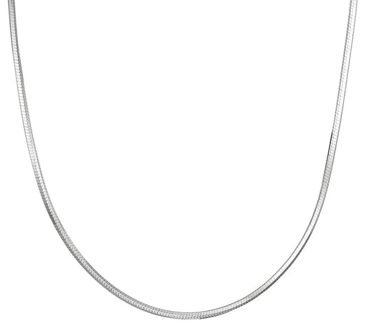 1.1mm Solid .925 Sterling Silver Round Snake Chain Necklace