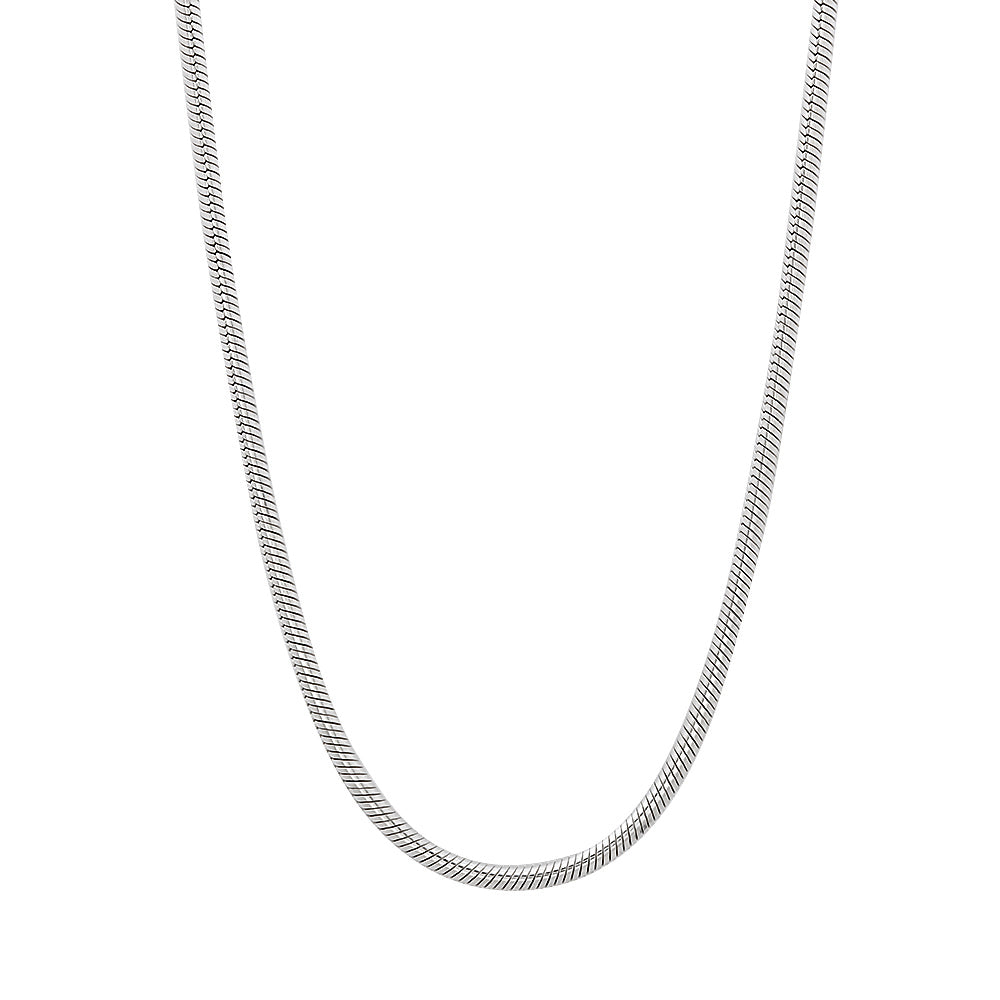 1mm-4mm Solid .925 Sterling Silver Round Snake Chain Necklace or Bracelet 7-30" Made in Italy (SKU: SNAKE-CHAINS)