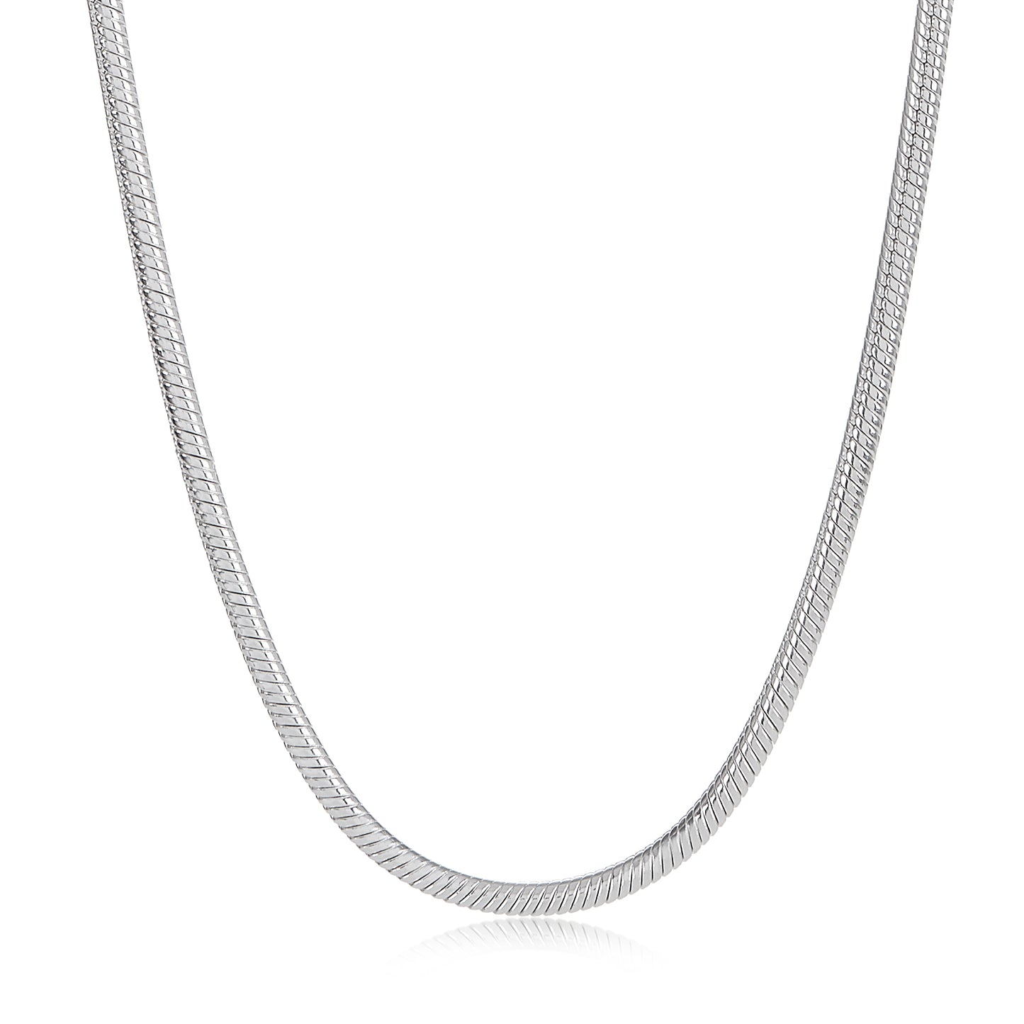 2mm Solid .925 Sterling Silver Round Snake Chain Necklace + Bracelet Set