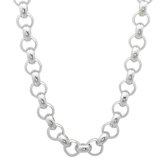 5.8mm Solid .925 Sterling Silver Round Rolo Chain Necklace