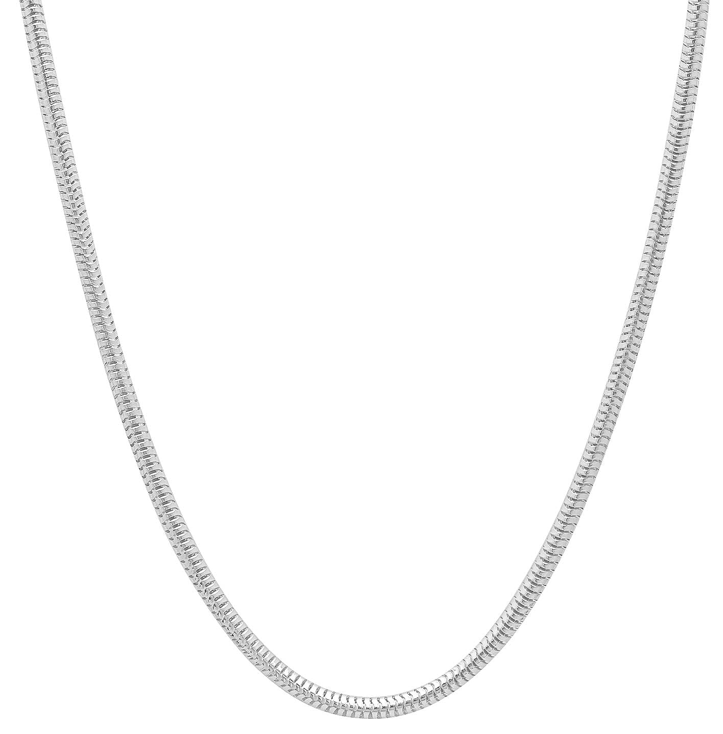 2mm Solid .925 Sterling Silver Round Snake Chain Necklace + Gift Box