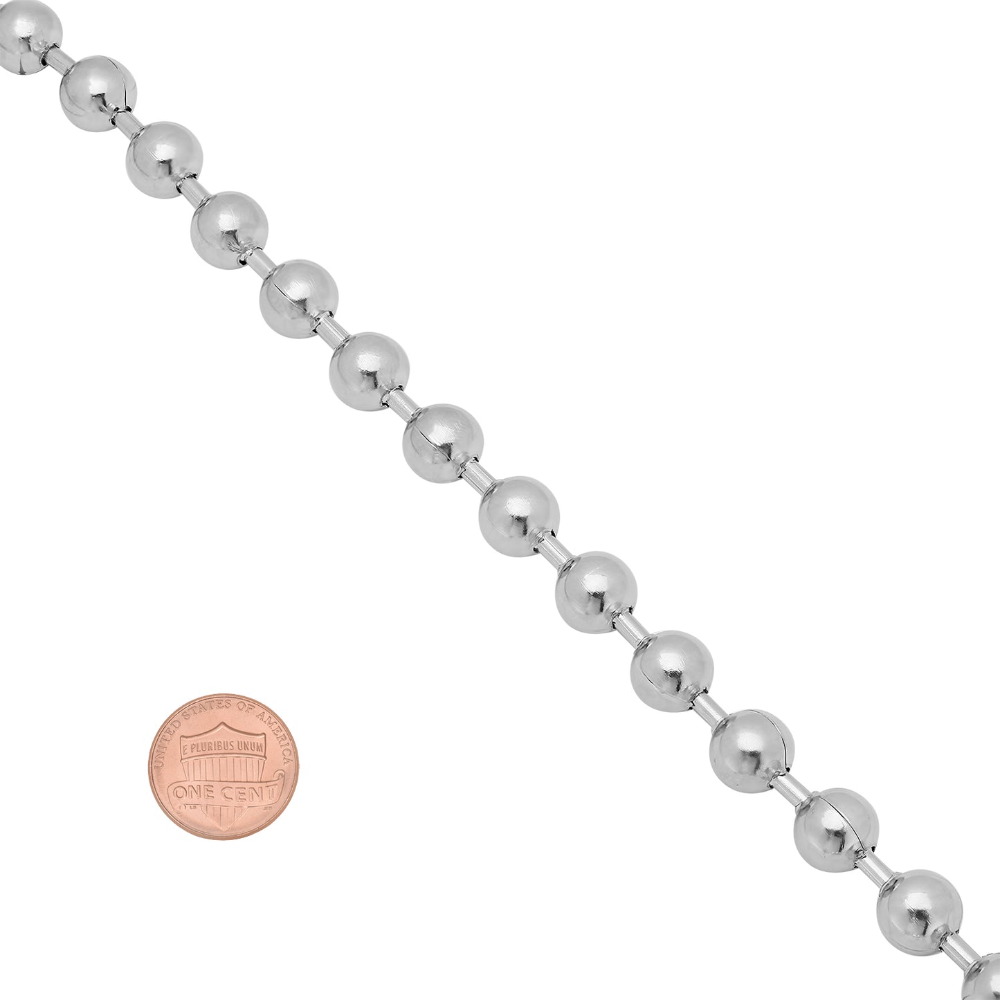 2mm-8mm High-Polished Stainless Steel Military Ball Chain Necklace 7-36" + Gift Box Made in USA