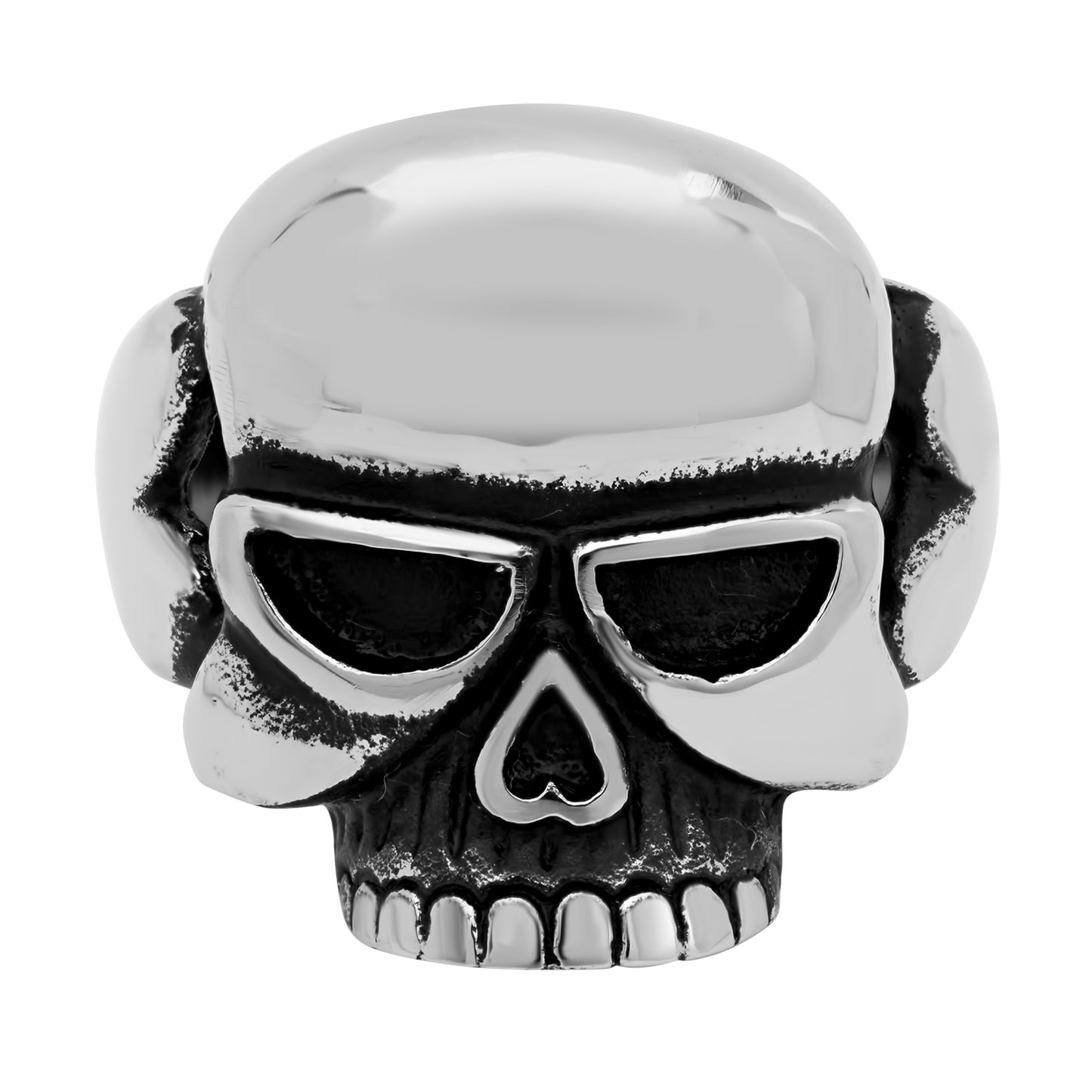 23mm Stainless Steel Jawless Skull Biker Ring