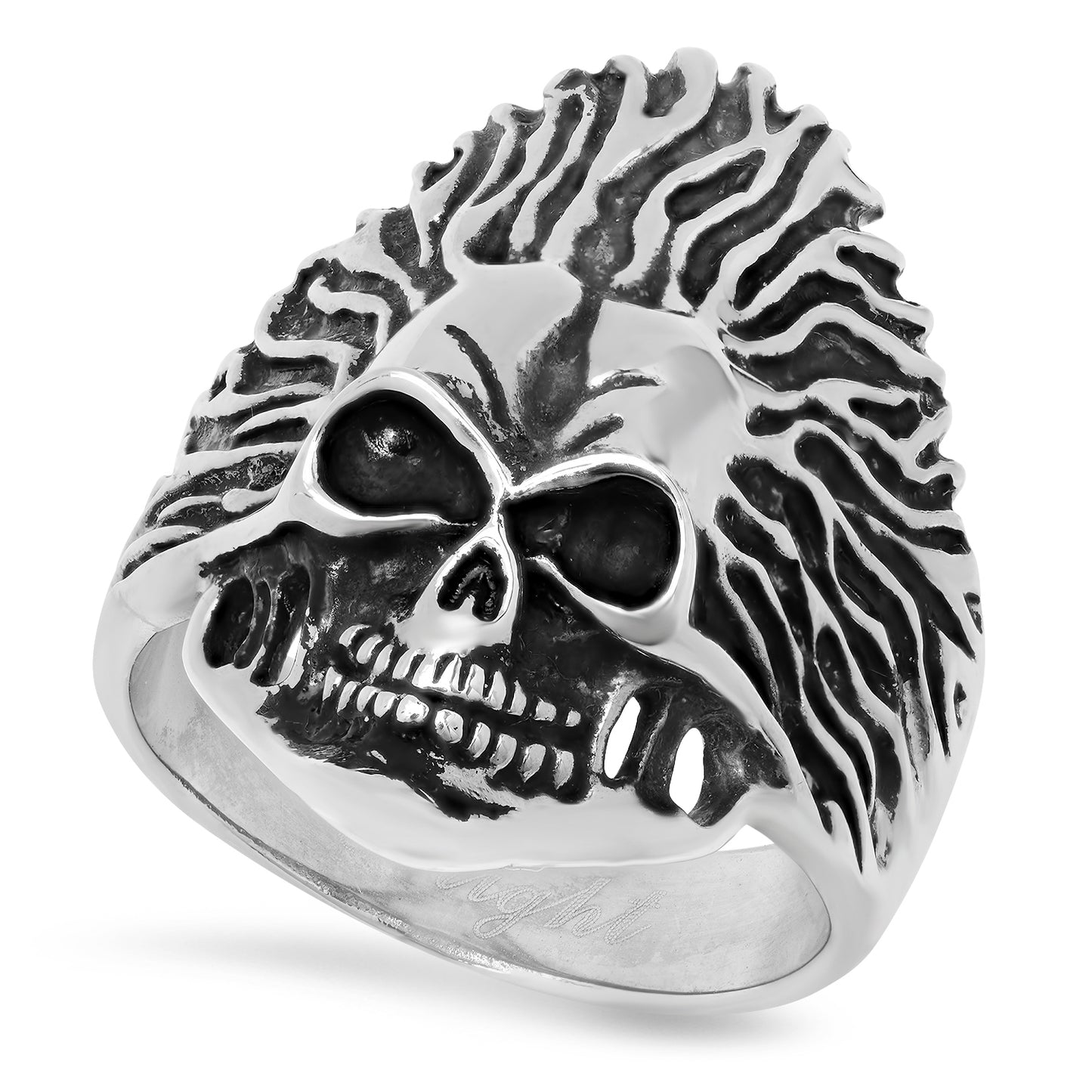 29.5mm Stainless Steel Electrocuted Skull Ring